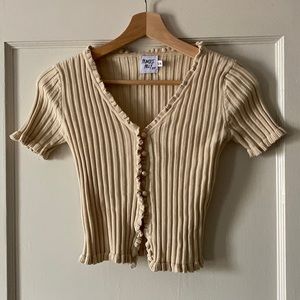 Princess Polly ribbed ruffle top